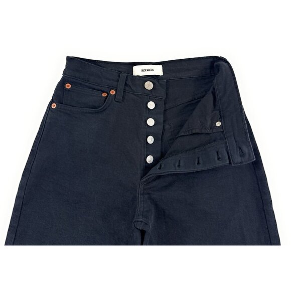 Buck Mason Womens Rider Jeans Sz 25 High Waist Straight Leg 12oz Stretch Twill - Picture 2 of 10